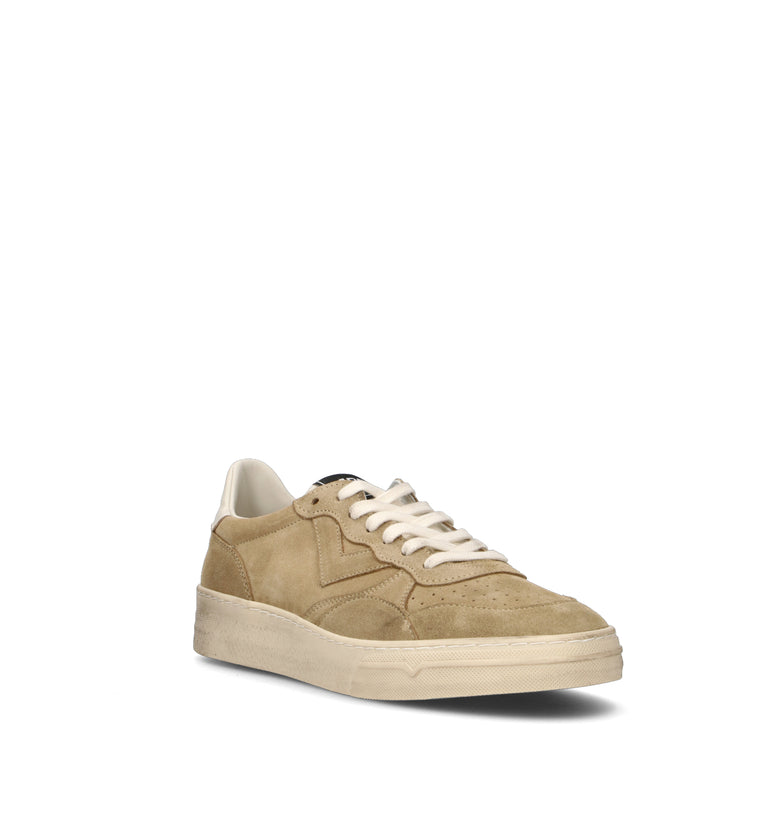 QUATTROBARRADODICI Sneaker uomo beige in suede