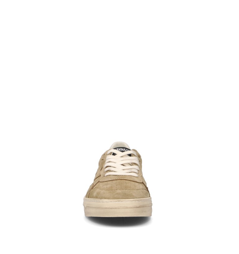 QUATTROBARRADODICI Sneaker uomo beige in suede