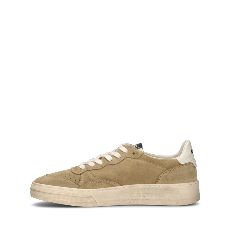 QUATTROBARRADODICI Sneaker uomo beige in suede