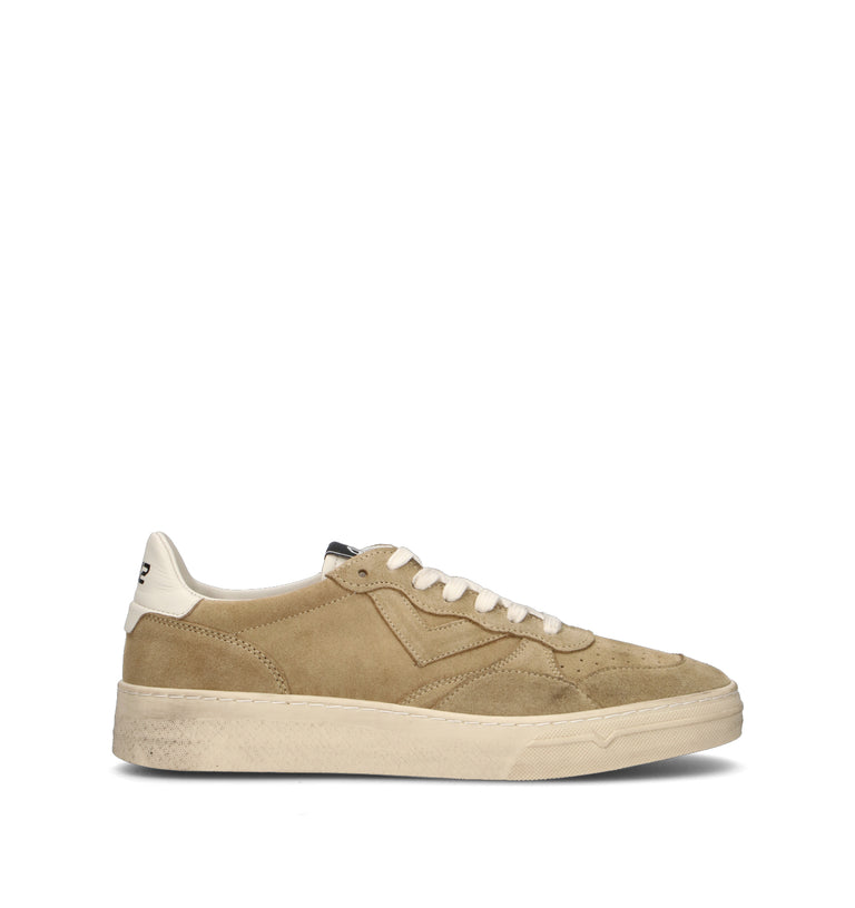 QUATTROBARRADODICI Sneaker uomo beige in suede