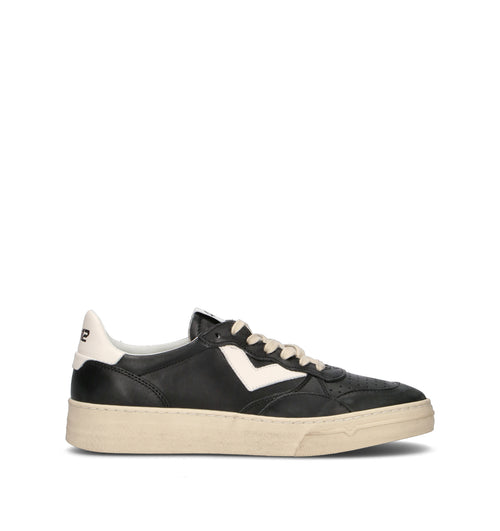 QUATTROBARRADODICI Sneaker uomo nera in pelle
