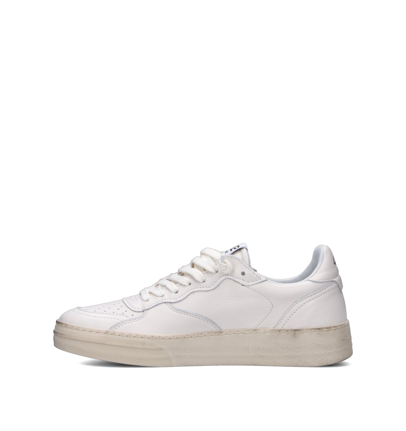 QUATTROBARRADODICI Sneaker uomo bianca in pelle