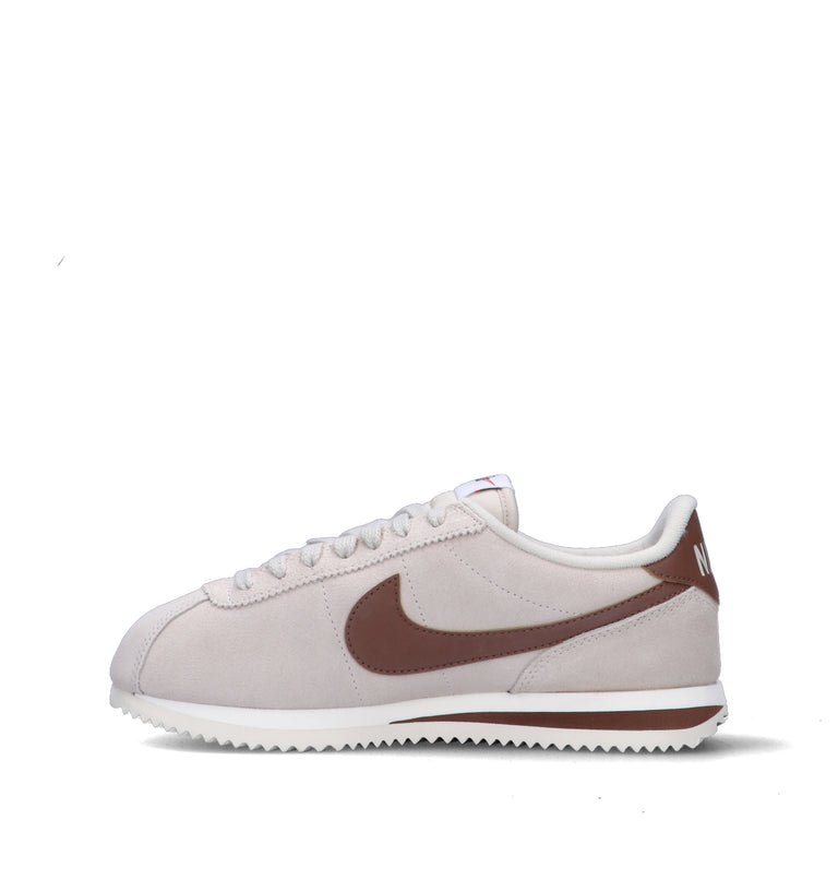 NIKE CORTEZ Sneaker donna bianca/marrone in suede