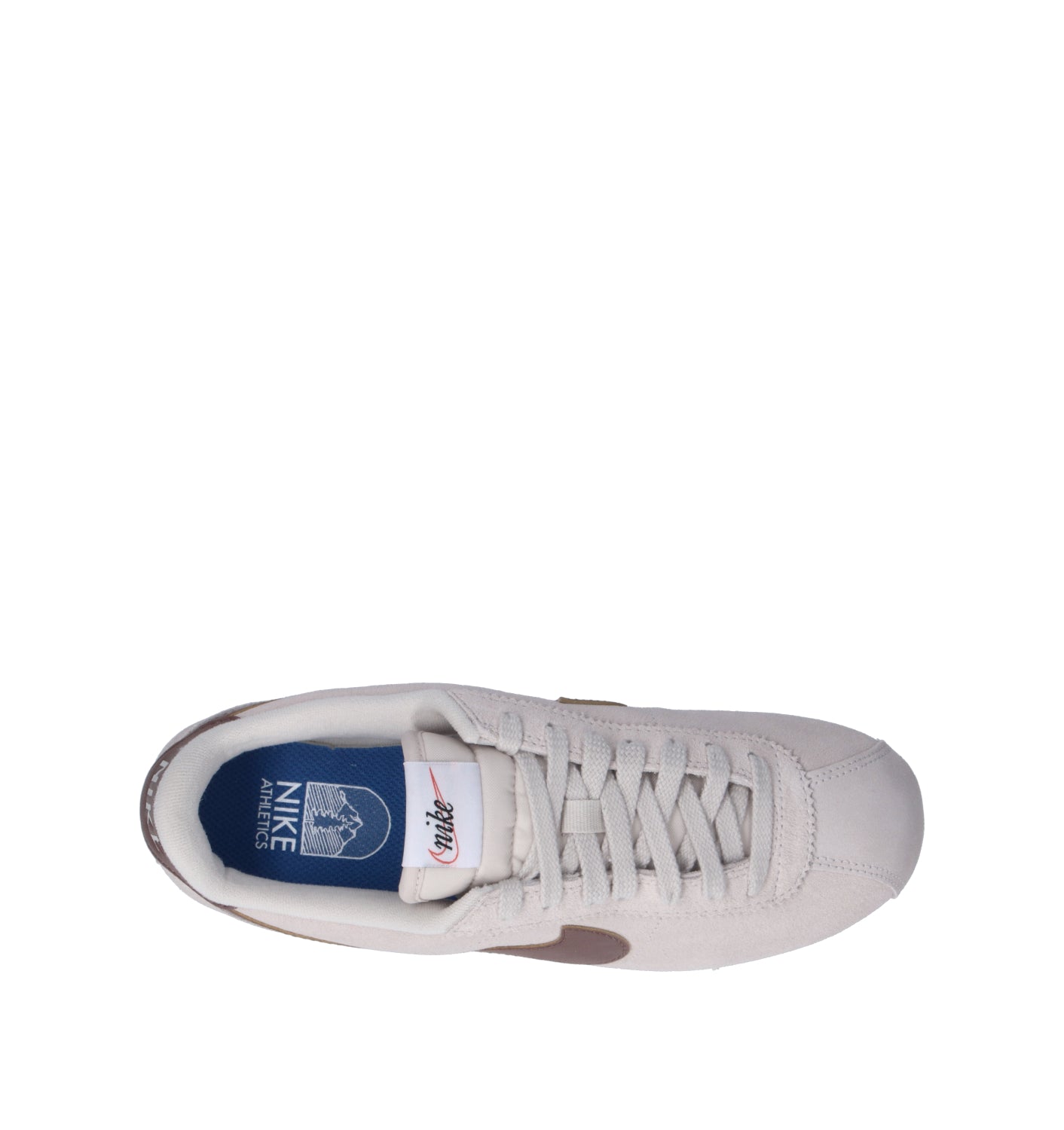 NIKE CORTEZ Sneaker donna bianca/marrone in suede