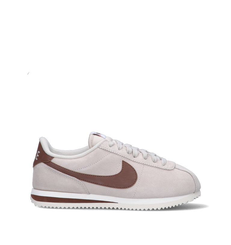 NIKE CORTEZ Sneaker donna bianca/marrone in suede