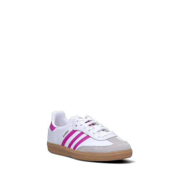 ADIDAS - SAMBA OG C Sneaker bimba bianca/fucsia in suede
