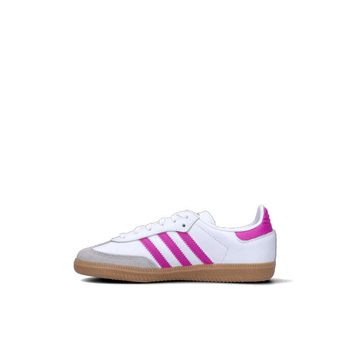 ADIDAS - SAMBA OG C Sneaker bimba bianca/fucsia in suede