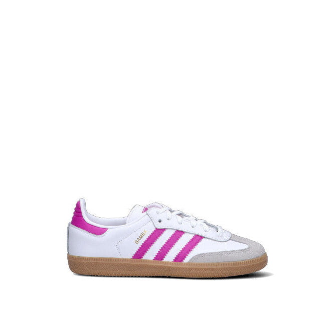 ADIDAS - SAMBA OG C Sneaker bimba bianca/fucsia in suede