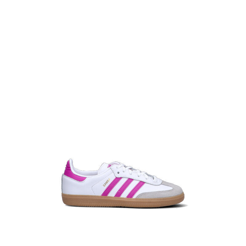 ADIDAS - SAMBA OG C Sneaker bimba bianca/fucsia in suede