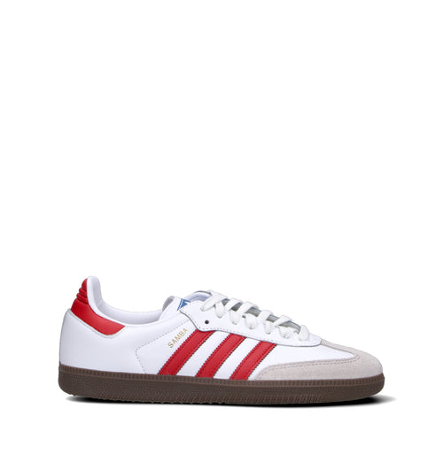 ADIDAS SAMBA OG Sneaker donna bianca/rossa in pelle