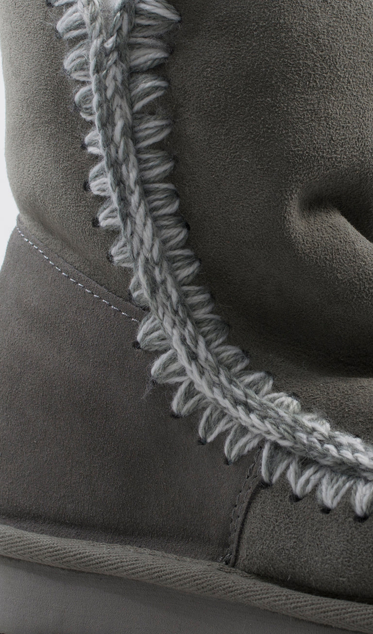 MOU ESKIMO INNER WEDGE Stivaletto donna grigio in suede