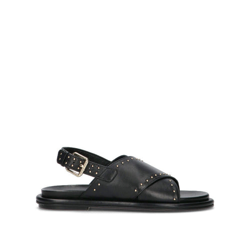 JANET&JANET Sandalo donna nera in pelle