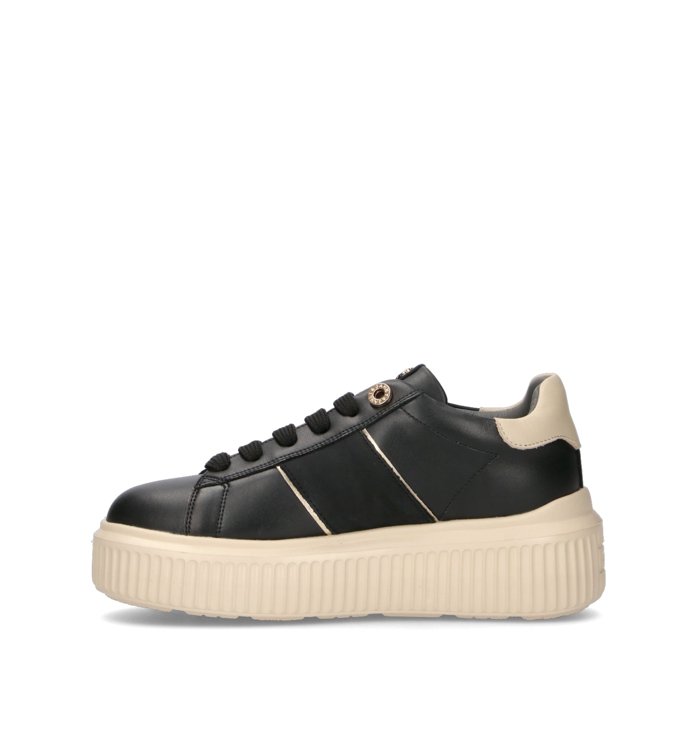 JANET&JANET Sneaker donna nera in pelle