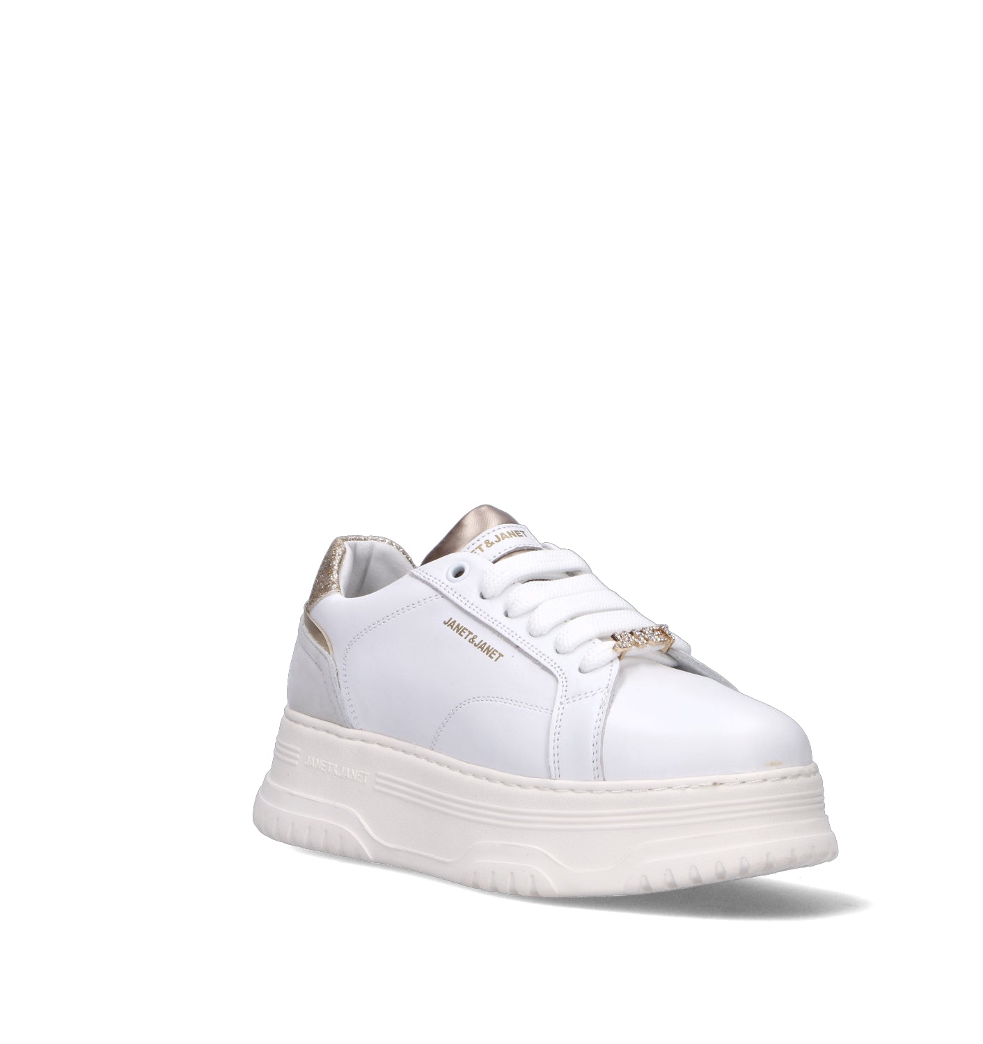 JANET&JANET Sneaker donnabianca in pelle