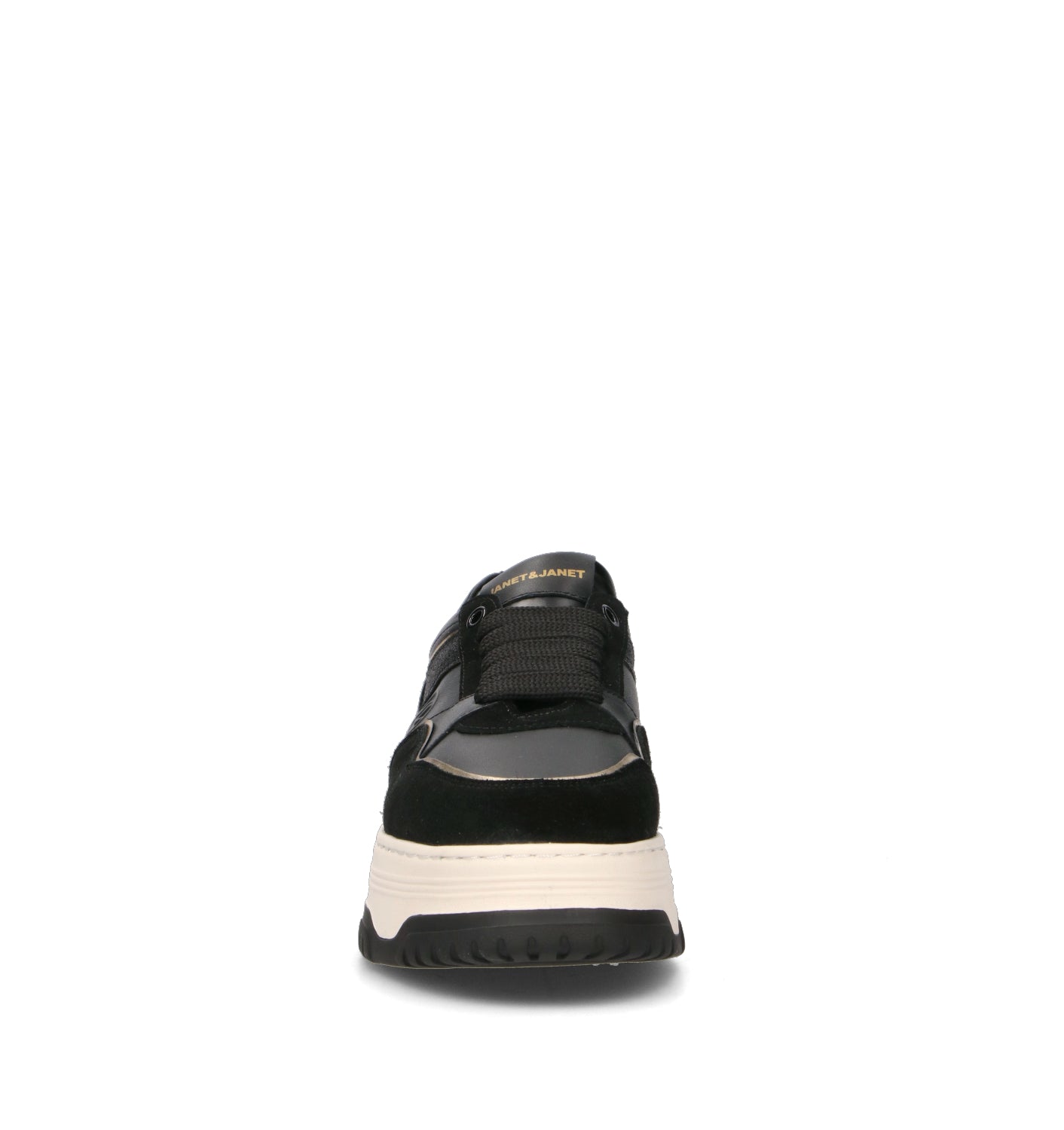JANET&JANET Sneaker donna nera in pelle