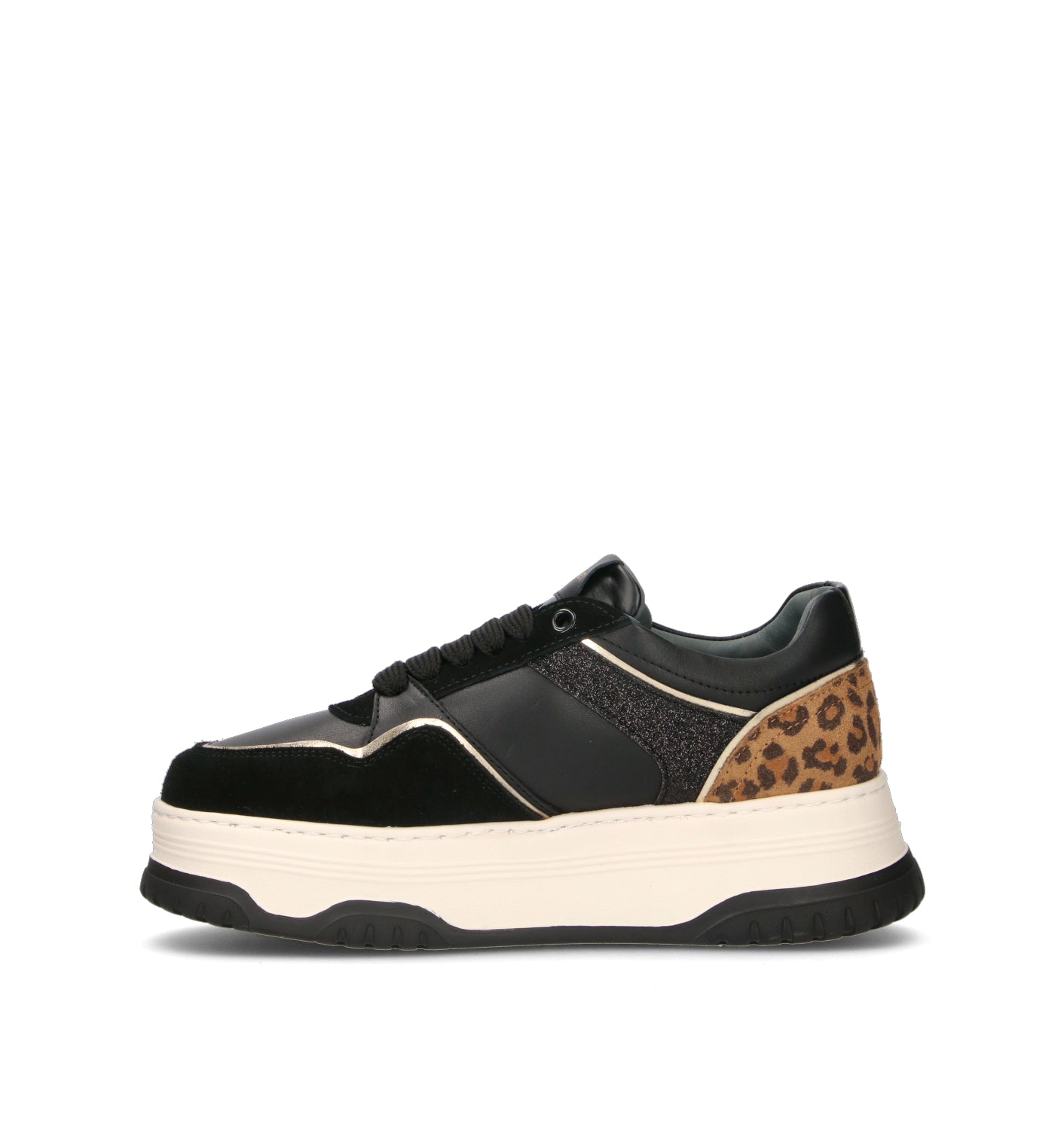 JANET&JANET Sneaker donna nera in pelle