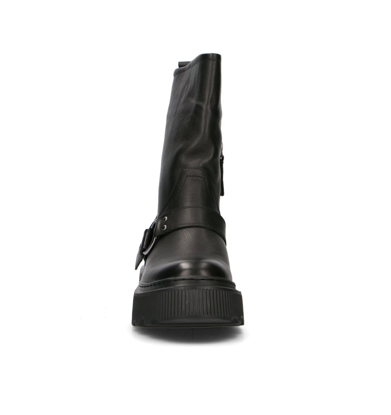 JANET&JANET Stivale donna marrone in pelle