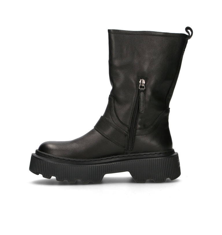 JANET&JANET Stivale donna marrone in pelle