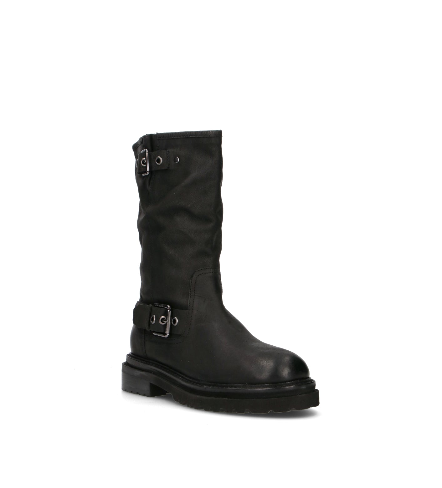 JANET&JANET Stivale donna nero in pelle