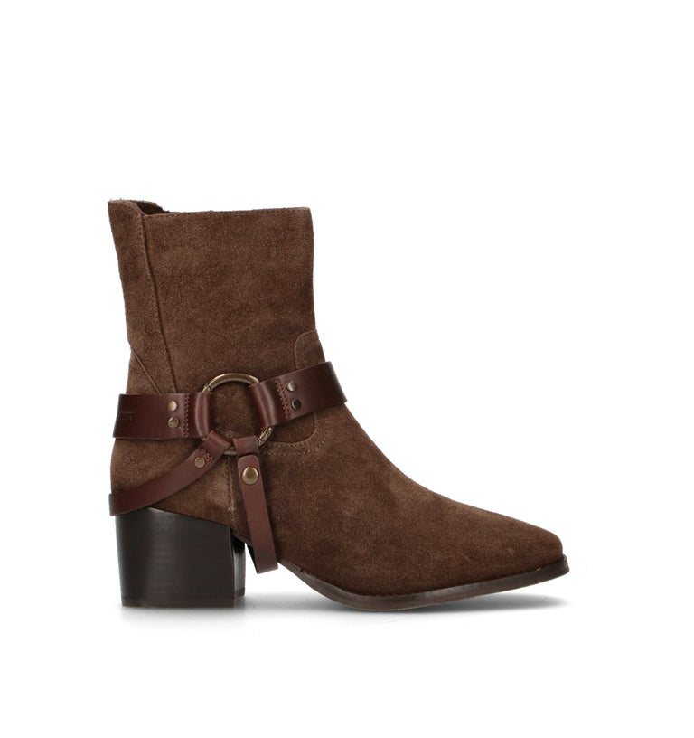 JANET&JANET Tronchetto donna marrone in suede