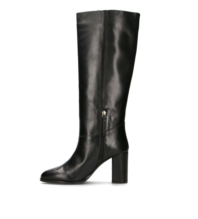 JANET&JANET Stivale donna nero in pelle