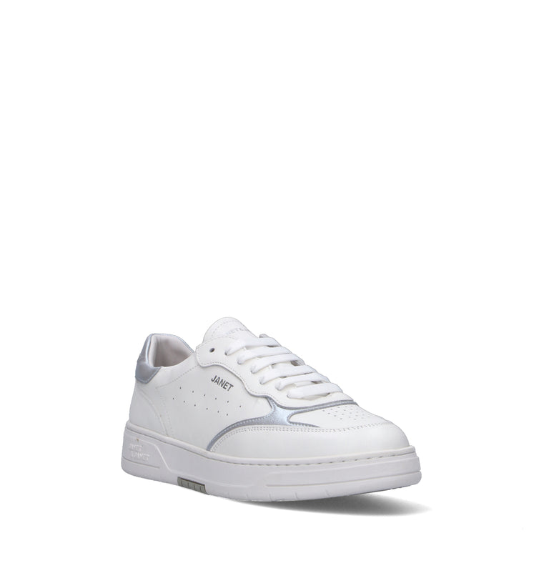 JANET&JANET Sneaker donna bianca in pelle