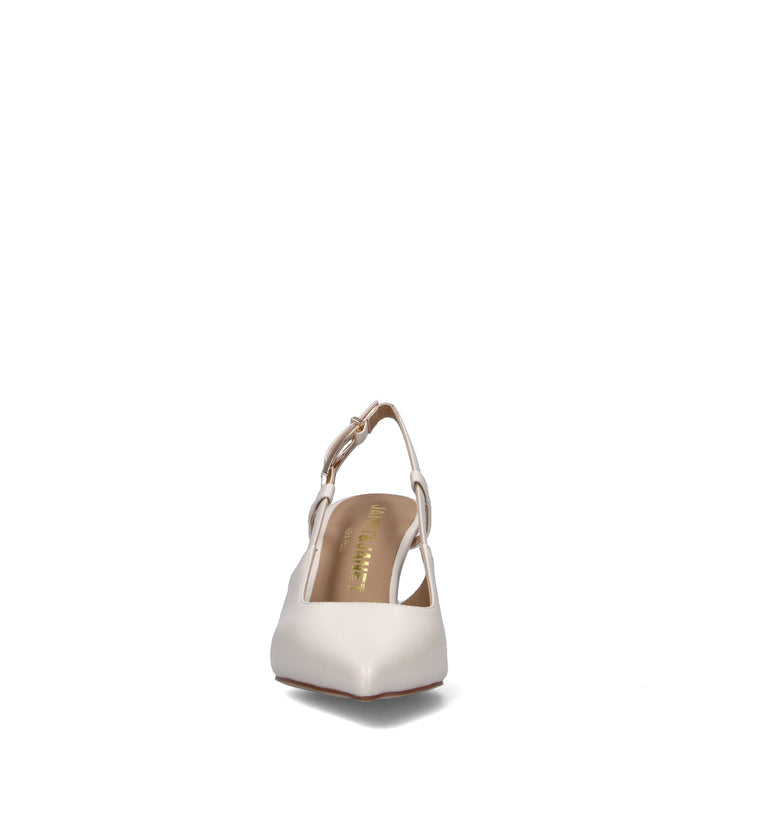 JANET&JANET Slingback donna beige in pelle