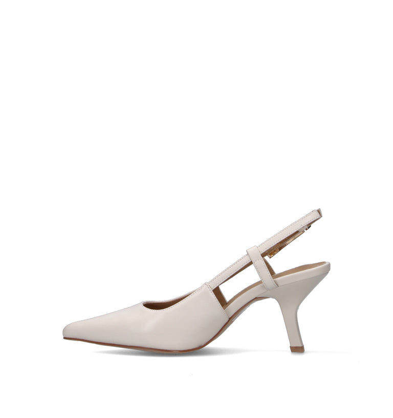 JANET&JANET Slingback donna beige in pelle