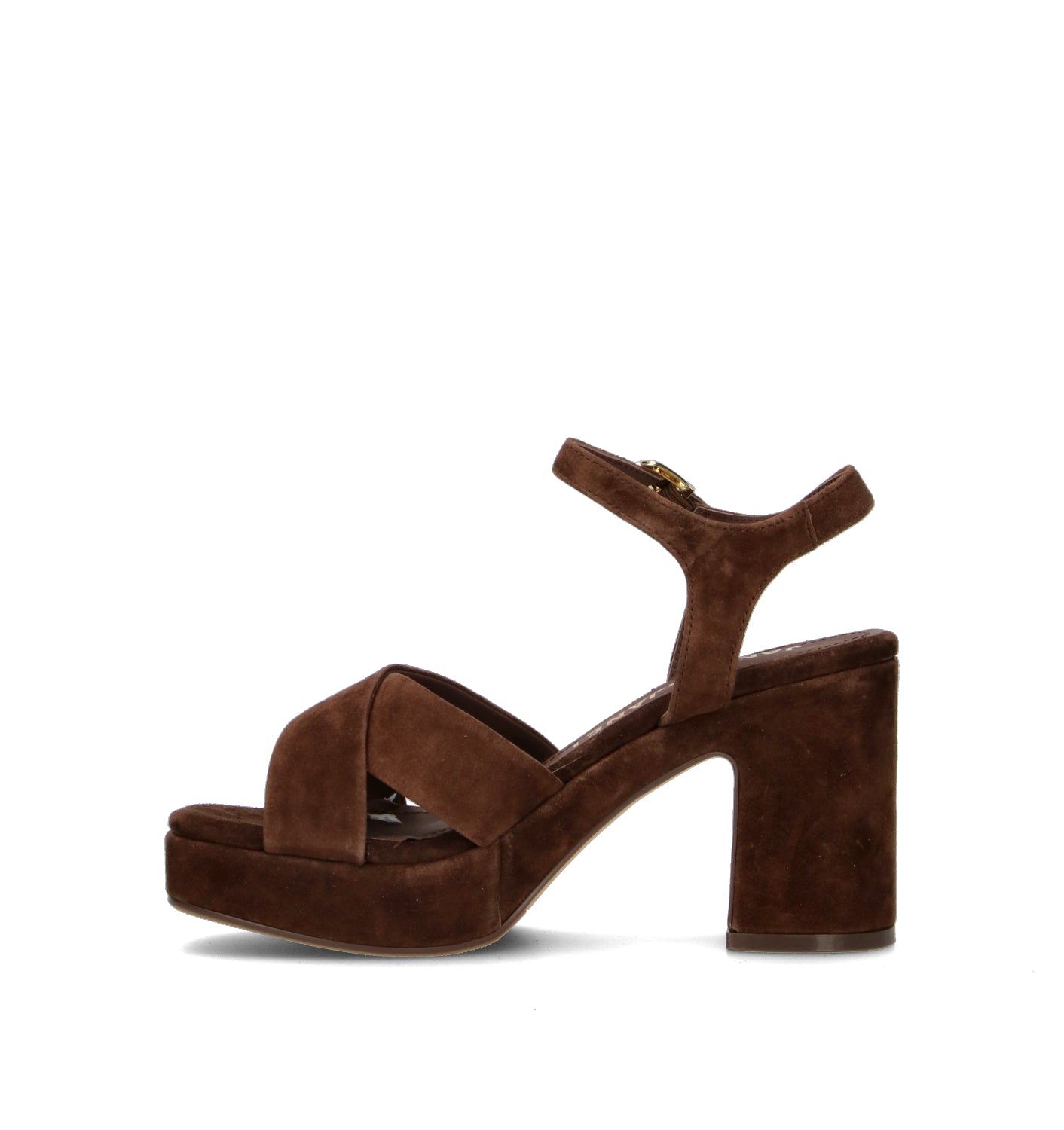 JANET&JANET Sandalo donna marrone in suede