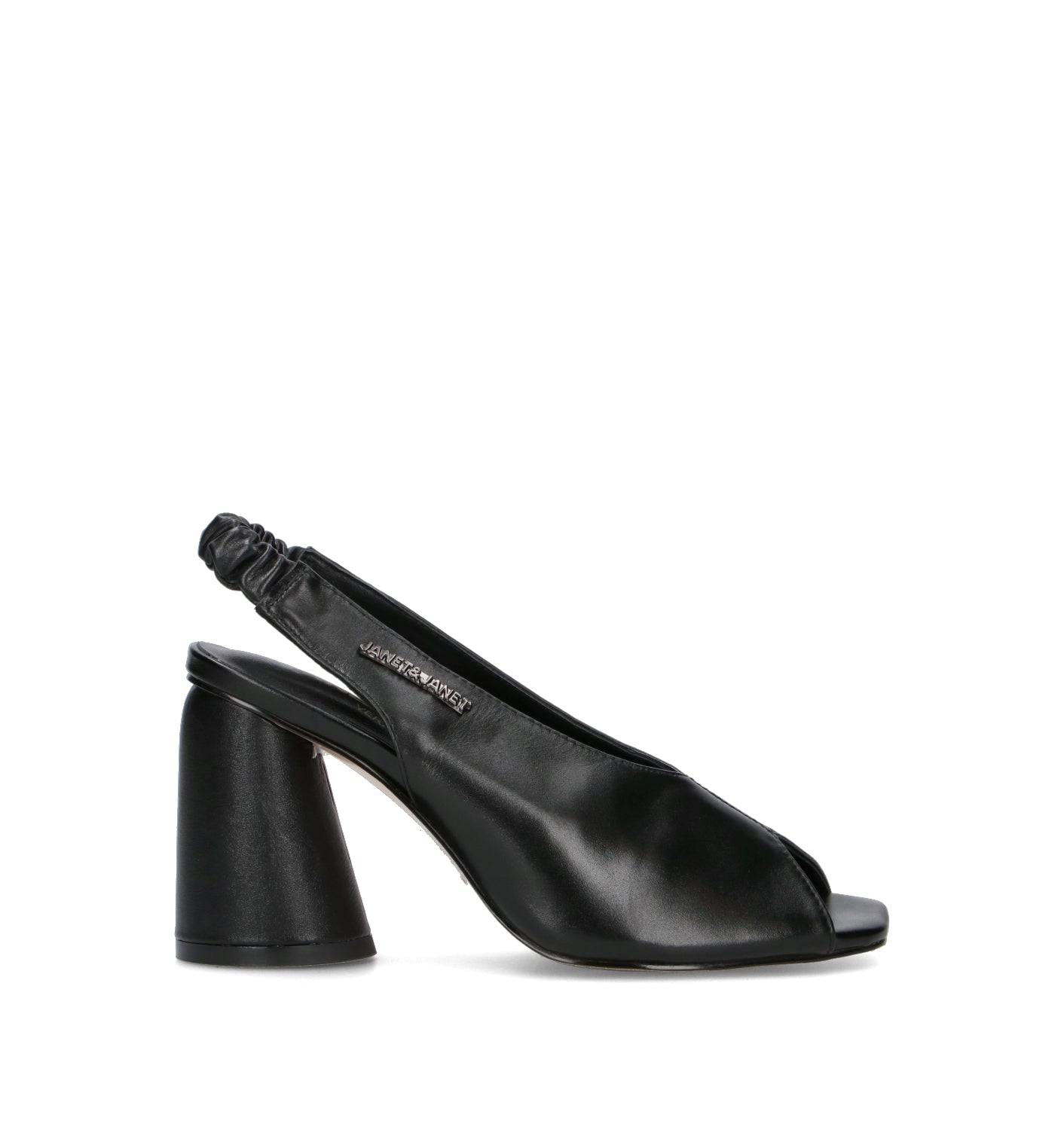 JANET&JANET Sandalo donna nero in pelle