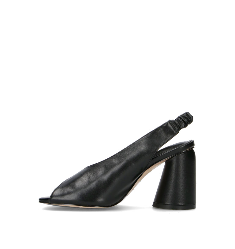 JANET&JANET Sandalo donna nero in pelle