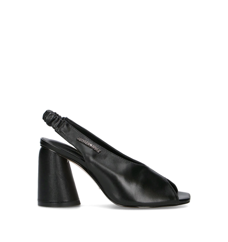 JANET&JANET Sandalo donna nero in pelle
