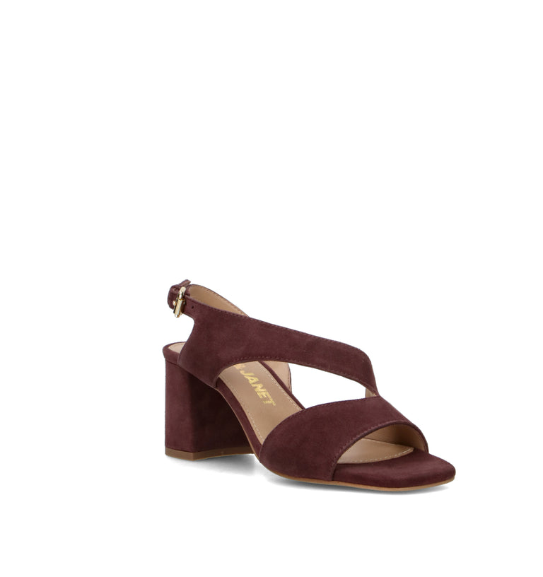 JANET&JANET Sandalo donna burgundy in suede