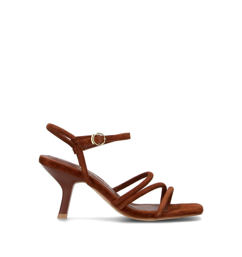 JANET&JANET Sandalo donna marrone in suede