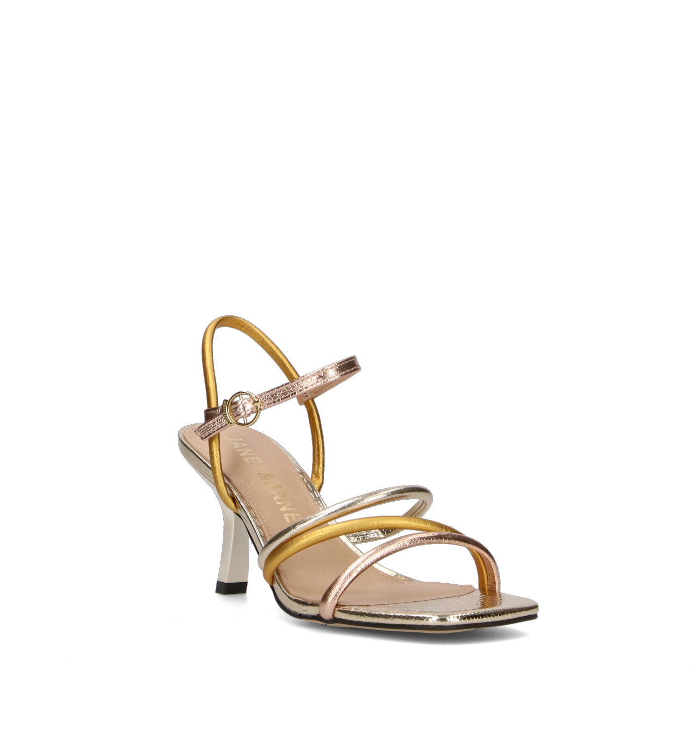 JANET&JANET Sandalo donna oro in pelle