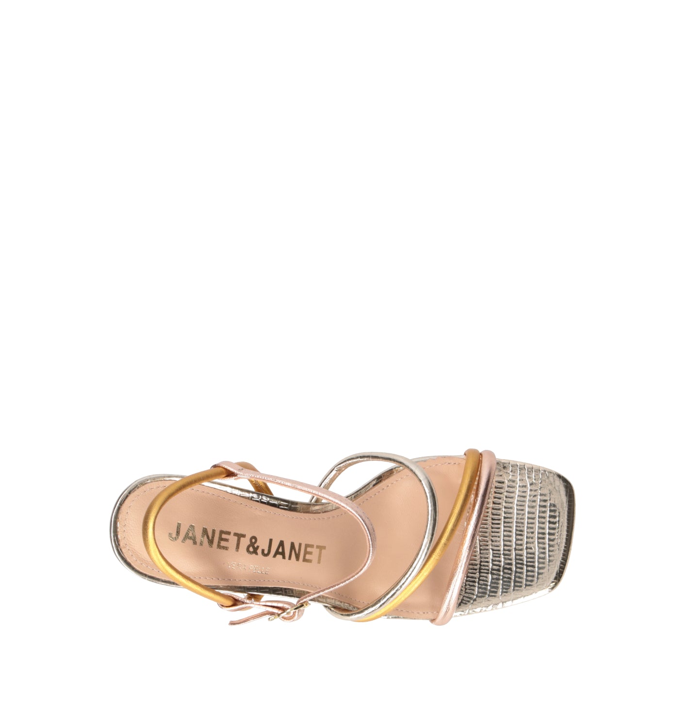 JANET&JANET Sandalo donna oro in pelle