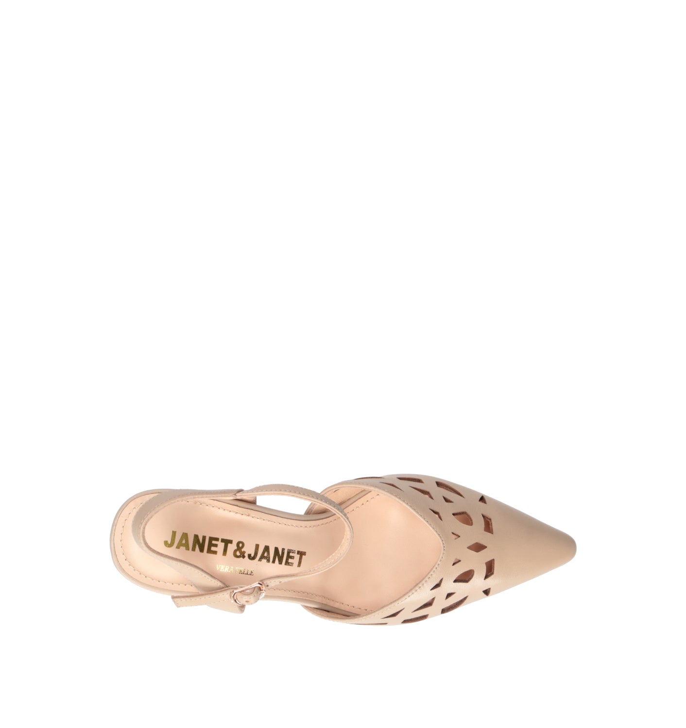 JANET&JANET Slingback donna beige in pelle