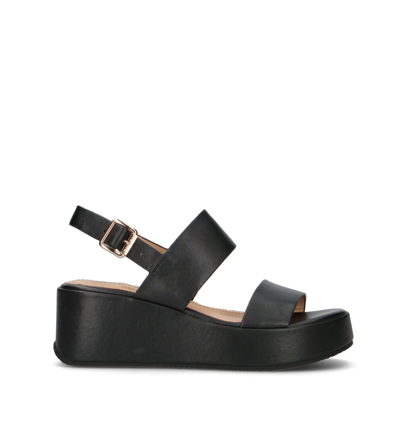 JANET&JANET Sandalo donna nero in pelle