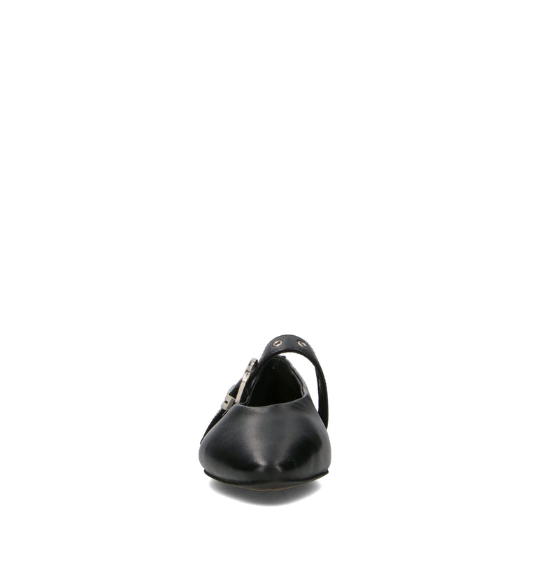JANET&JANET Ballerina donna nera in pelle