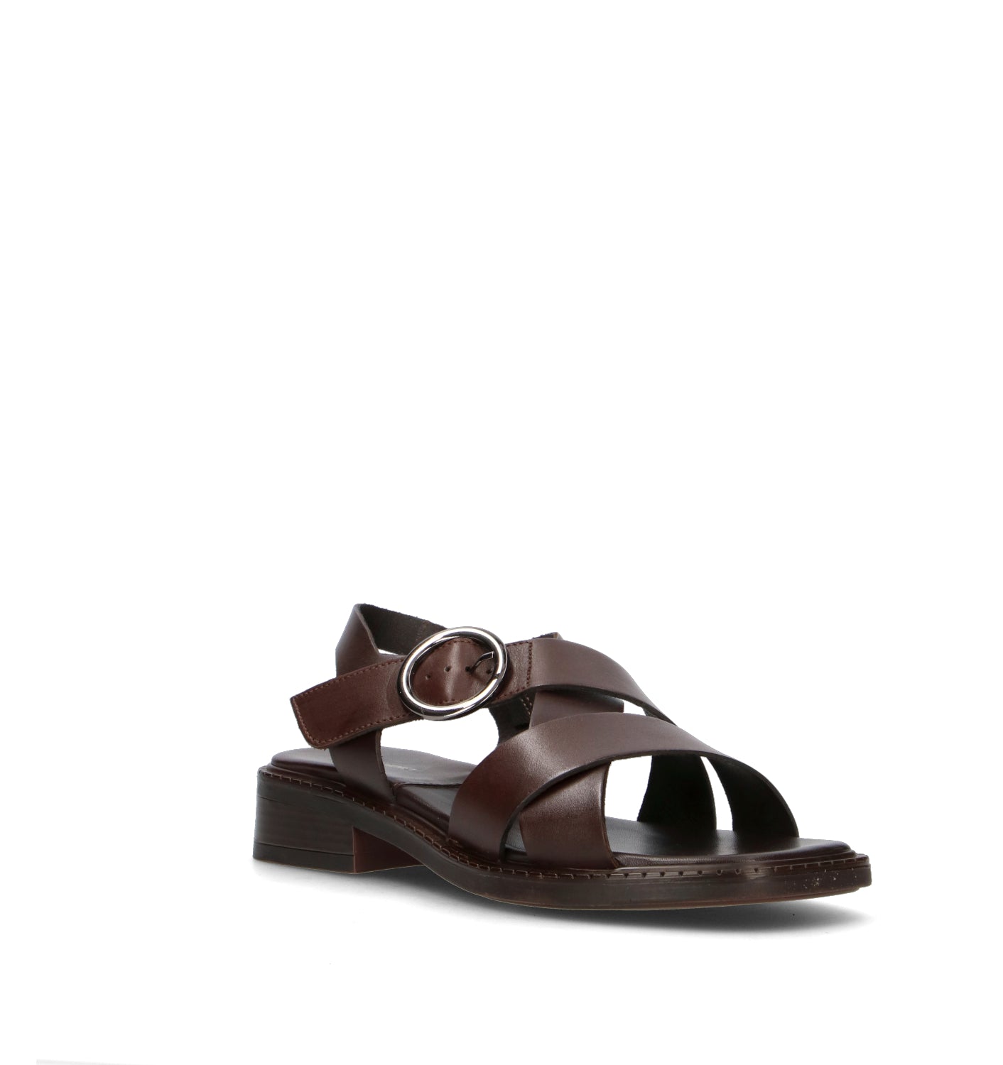 JANET&JANET Sandalo donna marrone in pelle