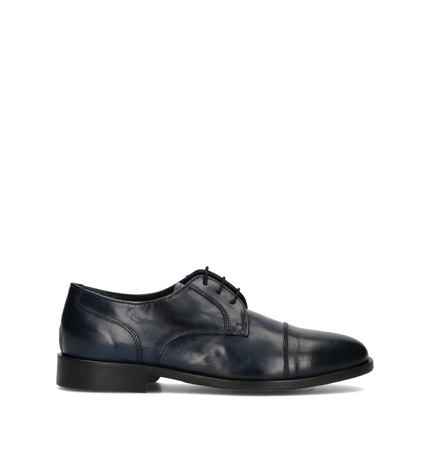 PAWELK'S Stringata uomo blu in pelle