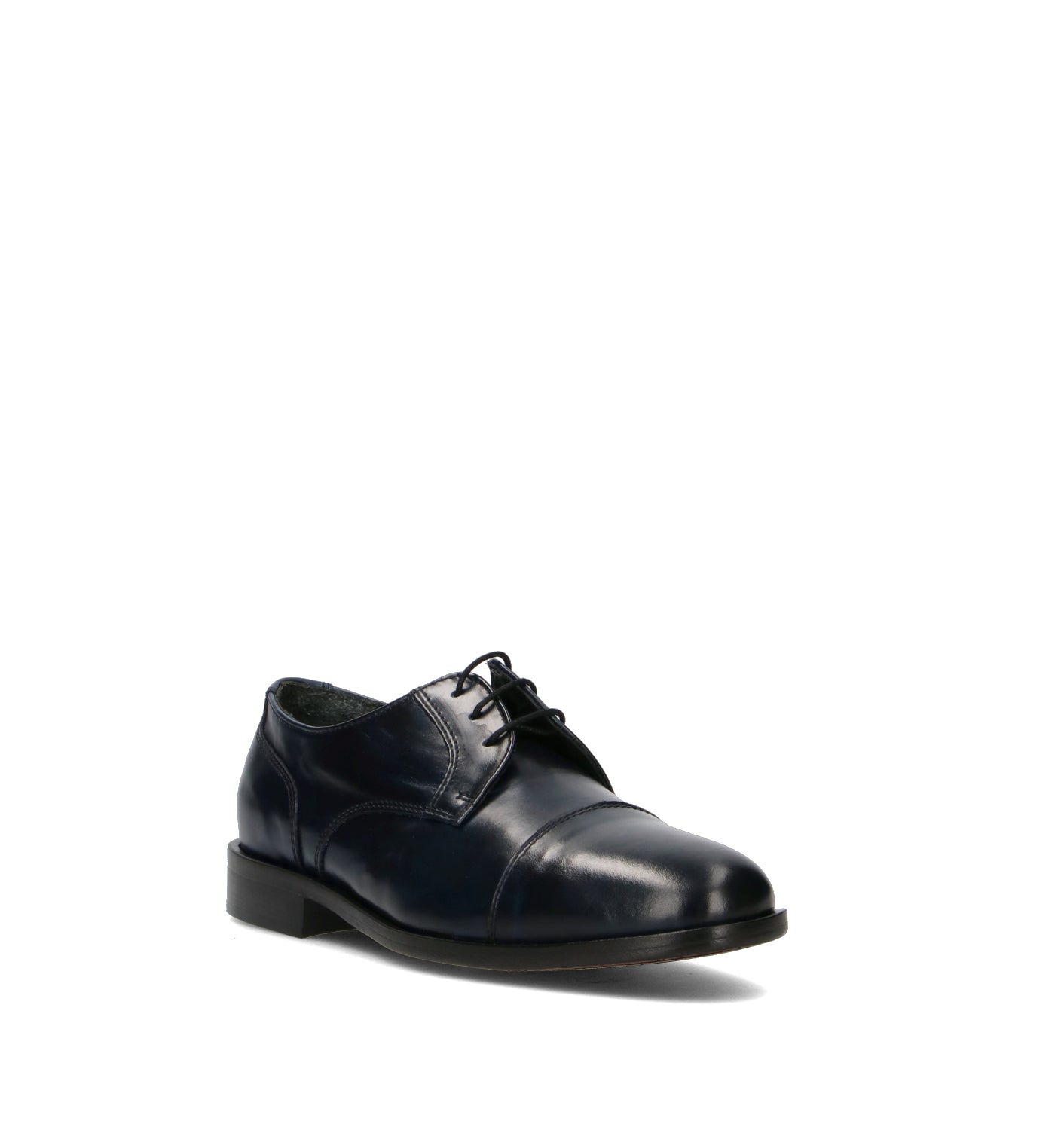 PAWELK'S Stringata uomo blu in pelle