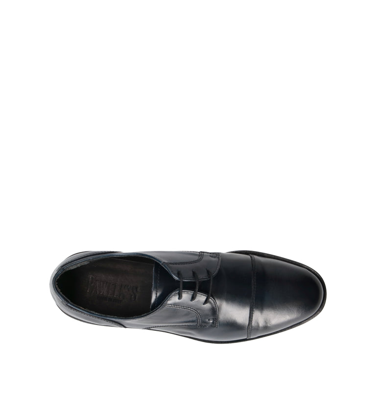 PAWELK'S Stringata uomo blu in pelle