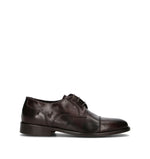 PAWELK'S Stringata uomo marrone in pelle