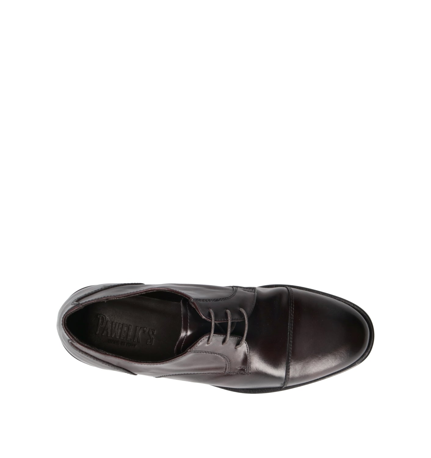 PAWELK'S Stringata uomo marrone in pelle