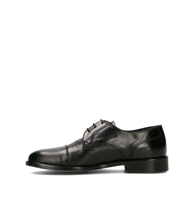 PAWELK'S Stringata uomo nera in pelle