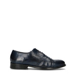 PAWELK'S Stringata uomo blu in pelle