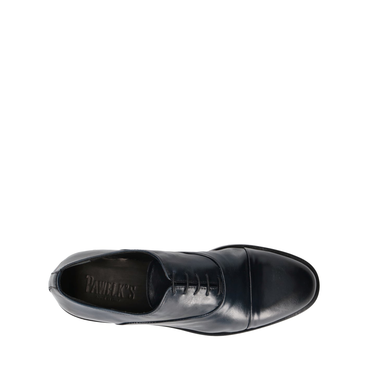 PAWELK'S Stringata uomo blu in pelle