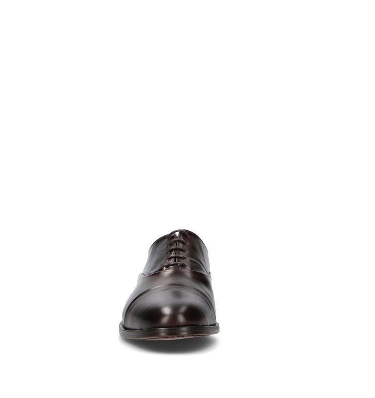 PAWELK'S Stringata uomo marrone in pelle