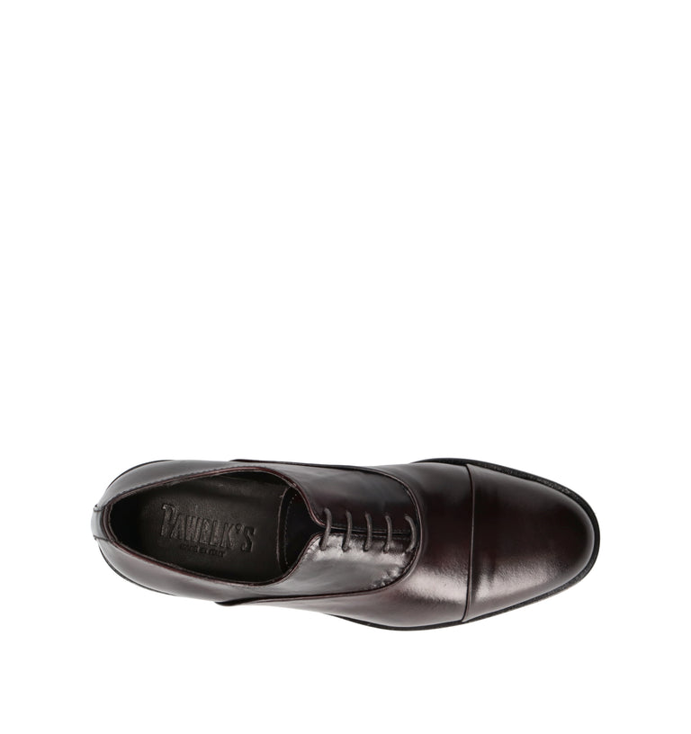 PAWELK'S Stringata uomo marrone in pelle